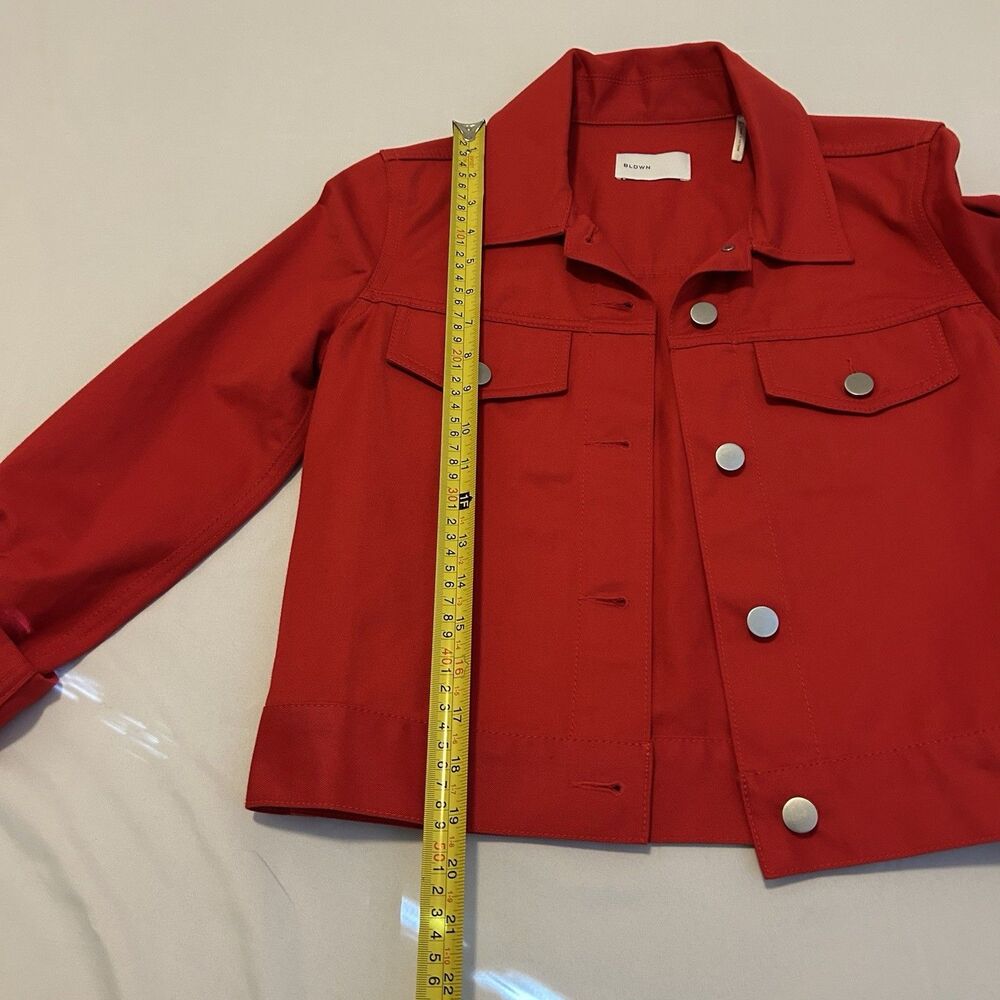 BLDWN Baldwin Sonic Jacket Red Scarlet Twill 100% Cotton - Women's XS - Picture 12 of 14